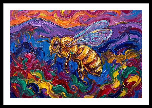 Honeybee In Vibrant Colors