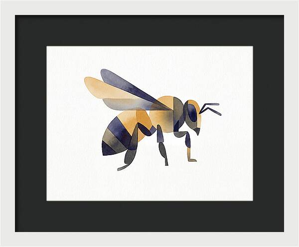 Honeybee In Watercolor Style