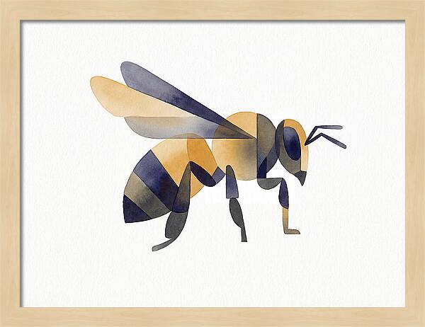 Honeybee In Watercolor Style