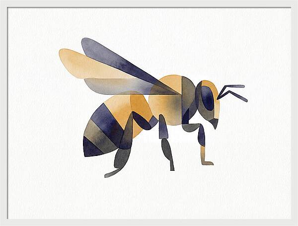 Honeybee In Watercolor Style