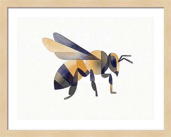 Honeybee In Watercolor Style
