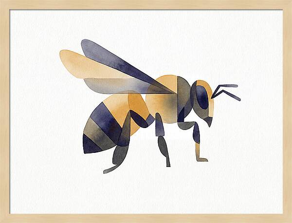Honeybee In Watercolor Style