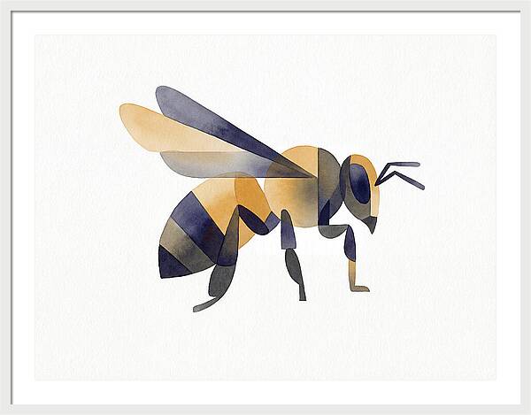 Honeybee In Watercolor Style