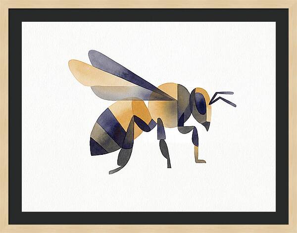 Honeybee In Watercolor Style