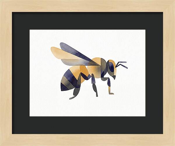 Honeybee In Watercolor Style
