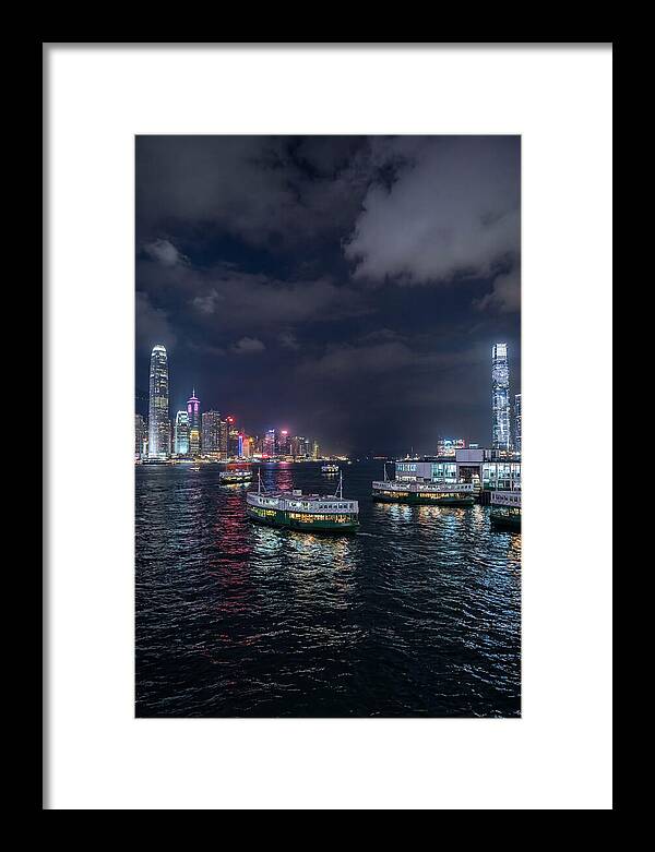 Hong Kong Harbor At Night