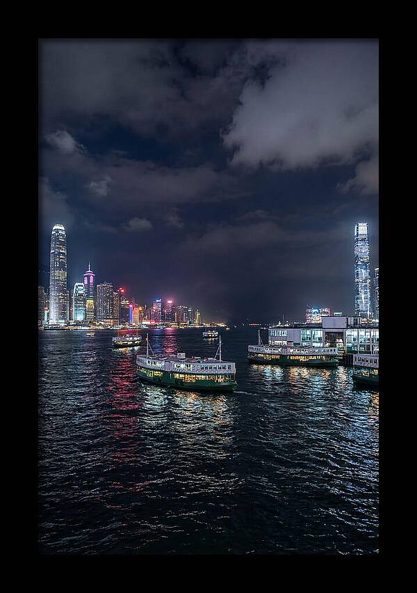 Hong Kong Harbor At Night