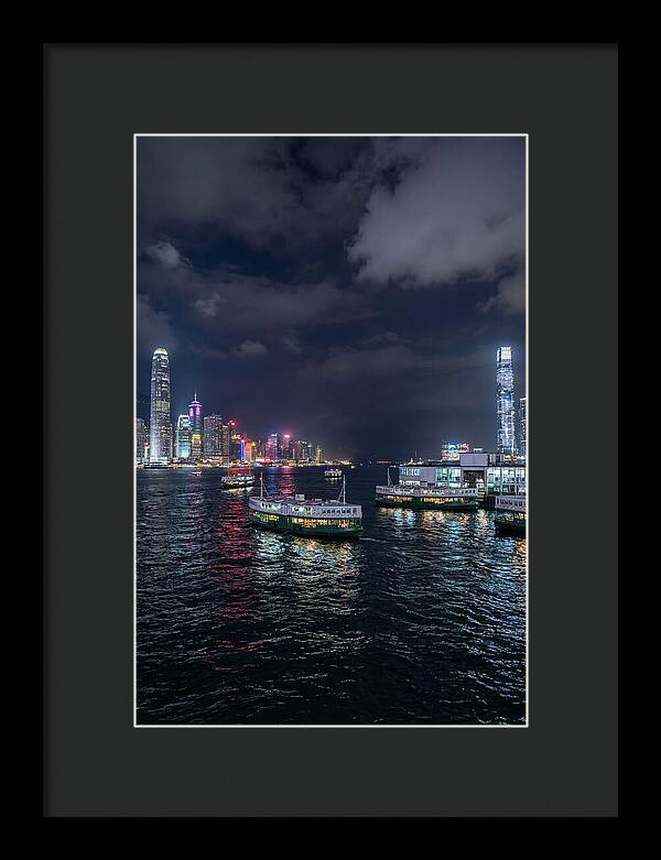 Hong Kong Harbor At Night