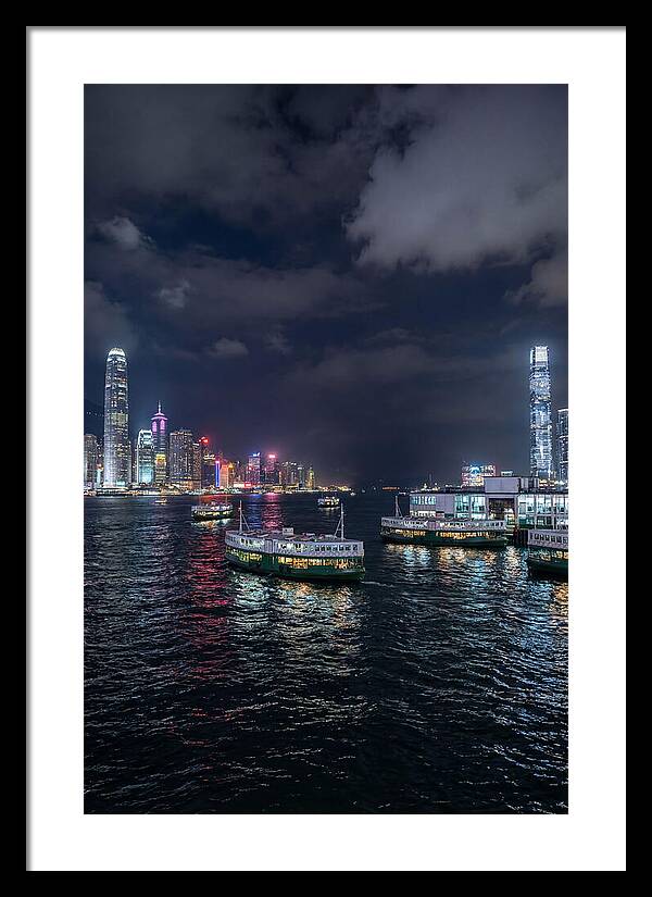 Hong Kong Harbor At Night