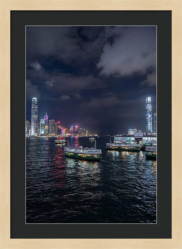 Hong Kong Harbor At Night