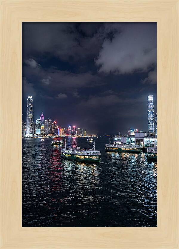 Hong Kong Harbor At Night