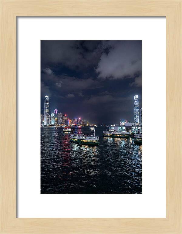 Hong Kong Harbor At Night