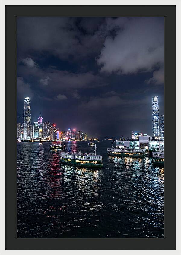 Hong Kong Harbor At Night