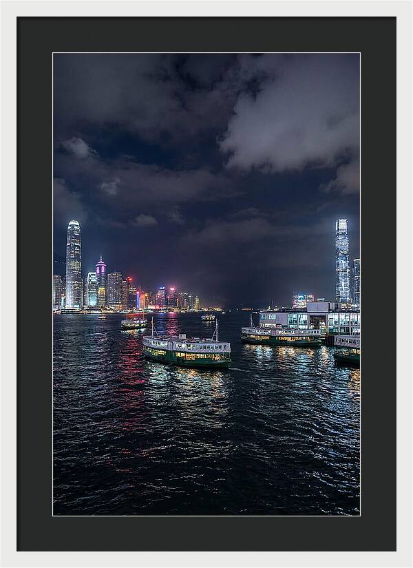 Hong Kong Harbor At Night