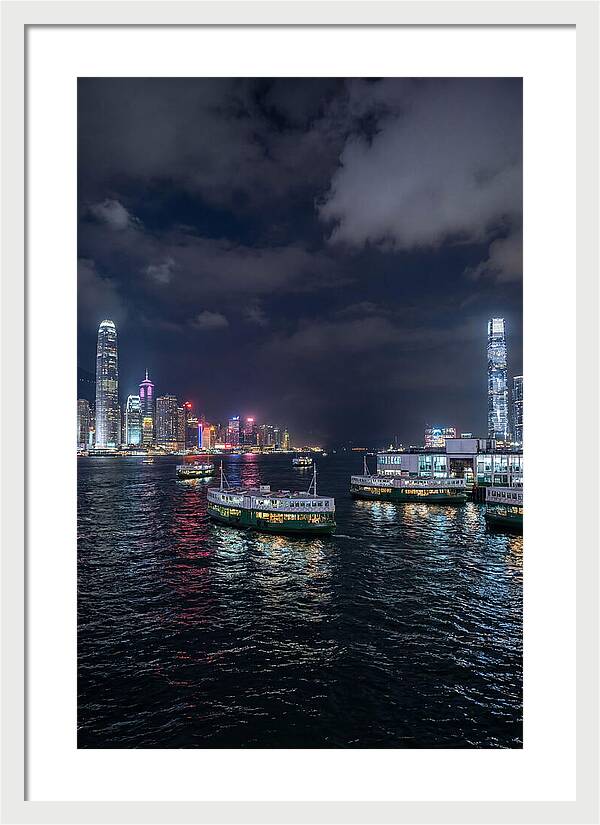 Hong Kong Harbor At Night