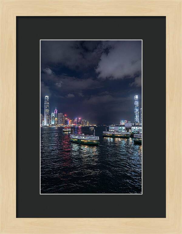 Hong Kong Harbor At Night