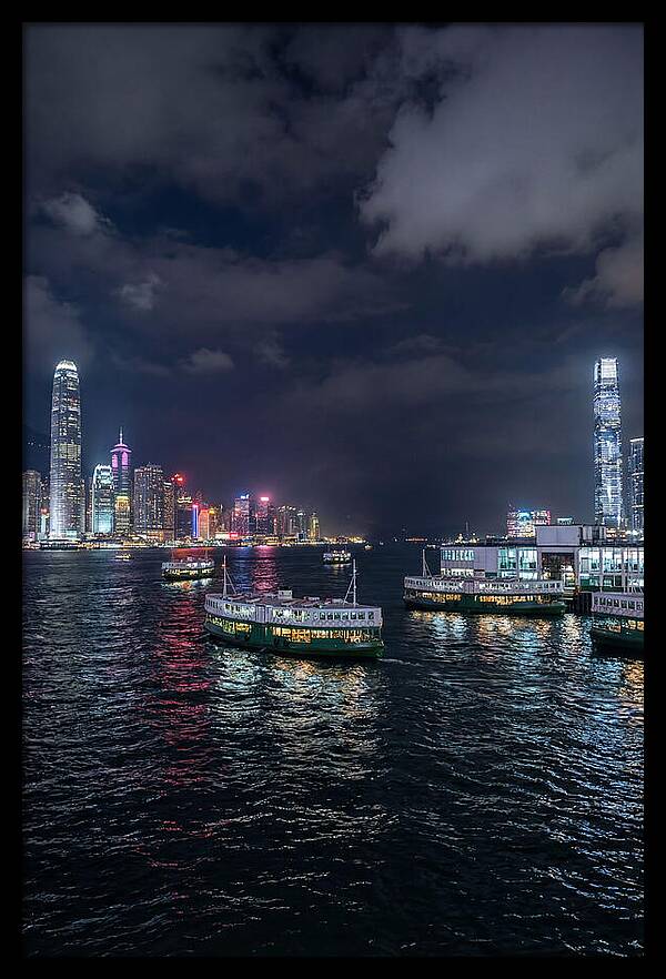 Hong Kong Harbor At Night