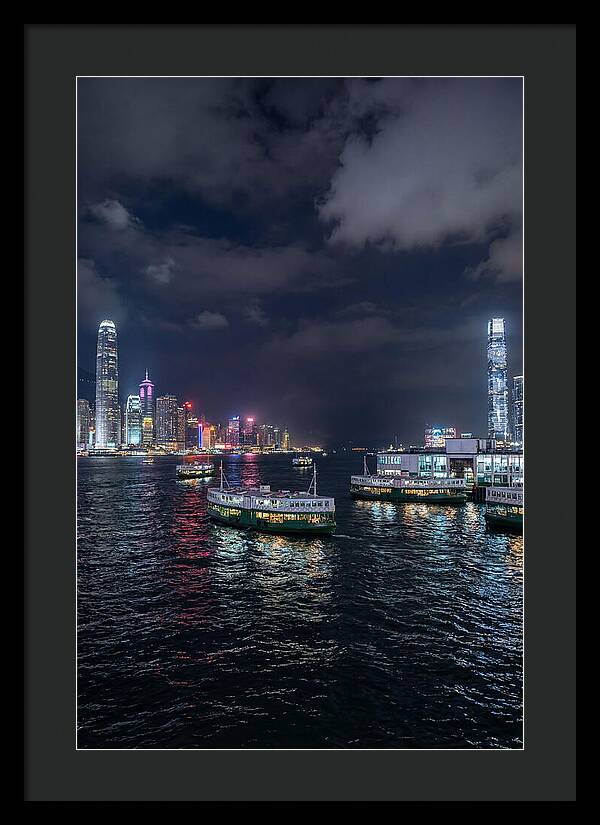 Hong Kong Harbor At Night