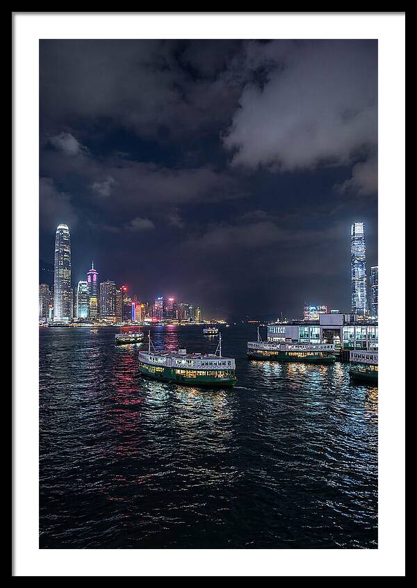 Hong Kong Harbor At Night