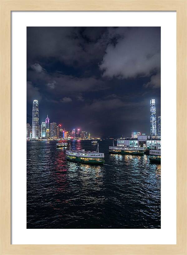 Hong Kong Harbor At Night