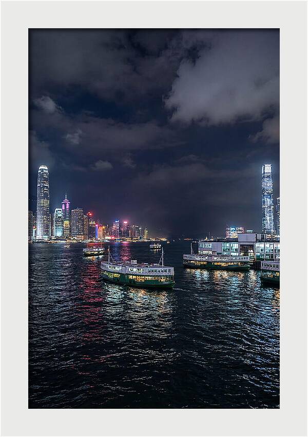 Hong Kong Harbor At Night