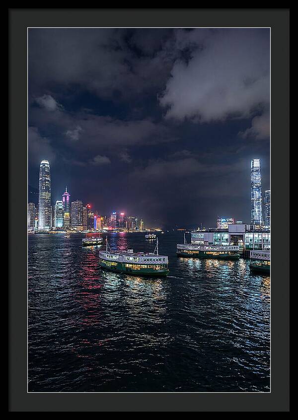 Hong Kong Harbor At Night