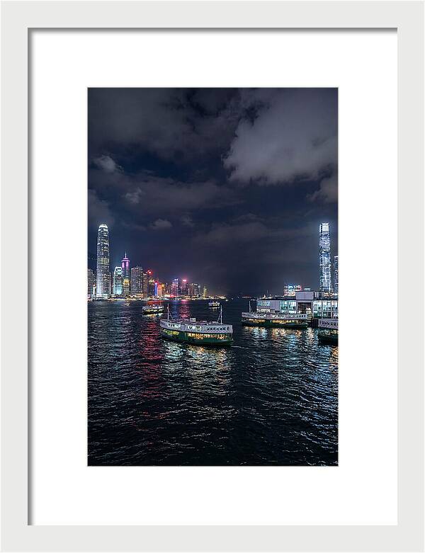 Hong Kong Harbor At Night