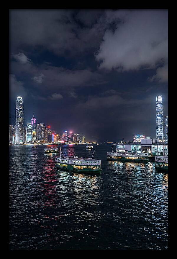 Hong Kong Harbor At Night