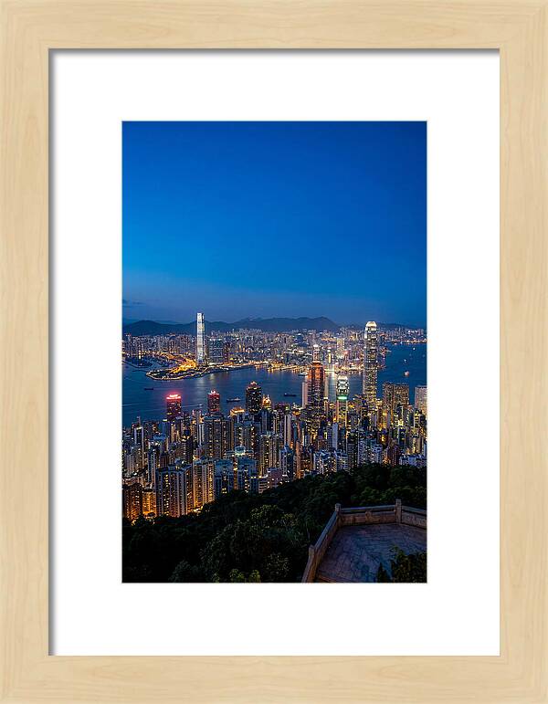 Hong Kong Skyline At Blue Hour