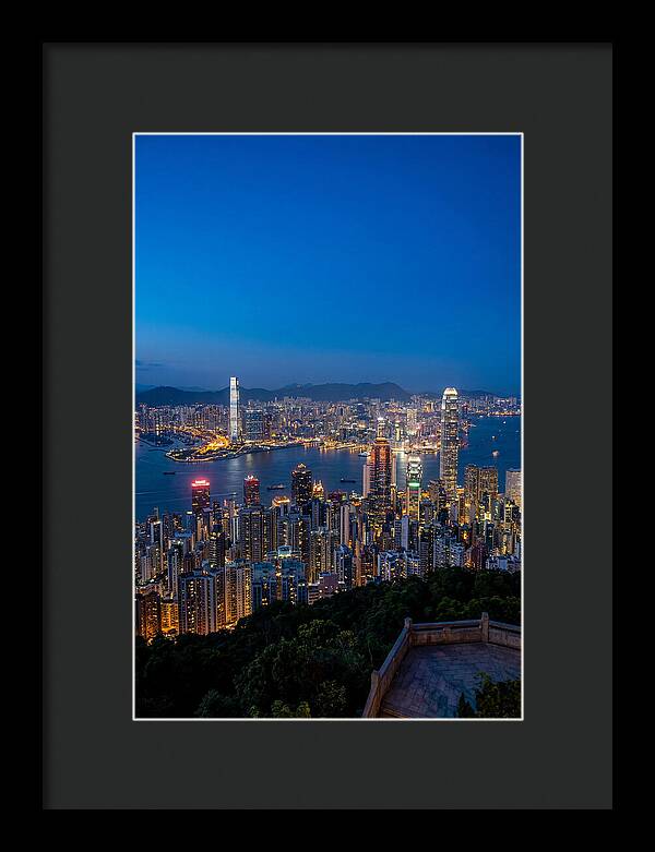 Hong Kong Skyline At Blue Hour