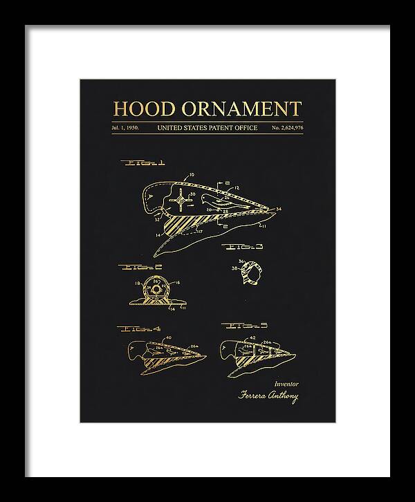 Hood Ornament Gold Patent Us2624976a