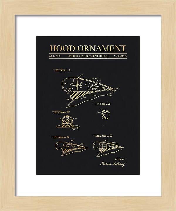 Hood Ornament Gold Patent Us2624976a