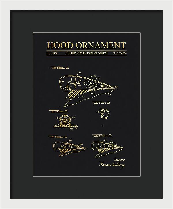 Hood Ornament Gold Patent Us2624976a