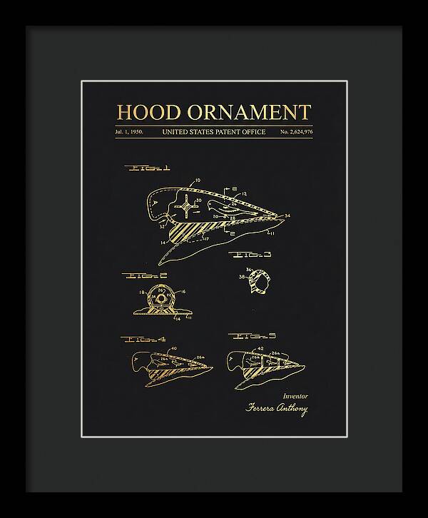 Hood Ornament Gold Patent Us2624976a