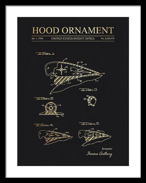 Hood Ornament Gold Patent Us2624976a