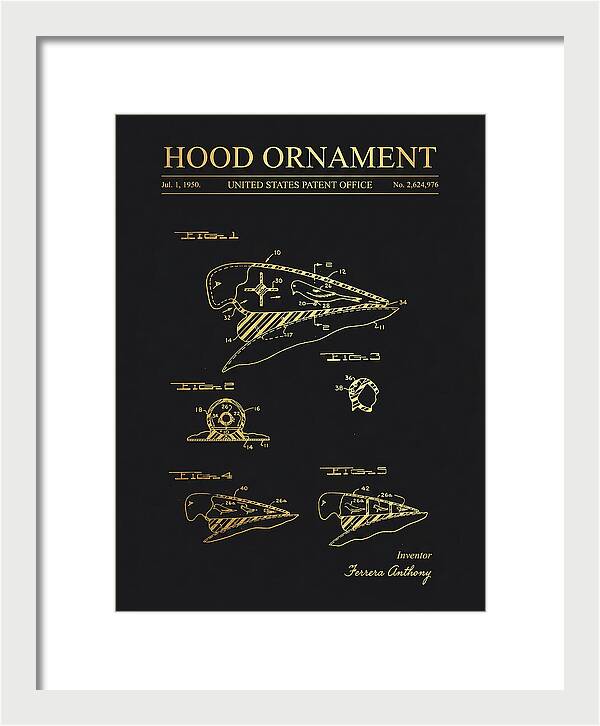 Hood Ornament Gold Patent Us2624976a