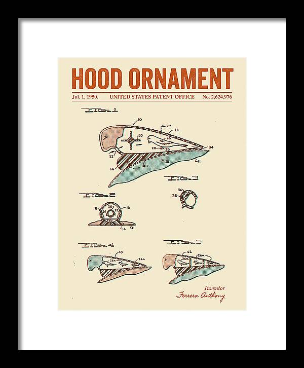 Hood Ornament Retro Patent Us2624976a