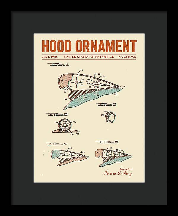 Hood Ornament Retro Patent Us2624976a