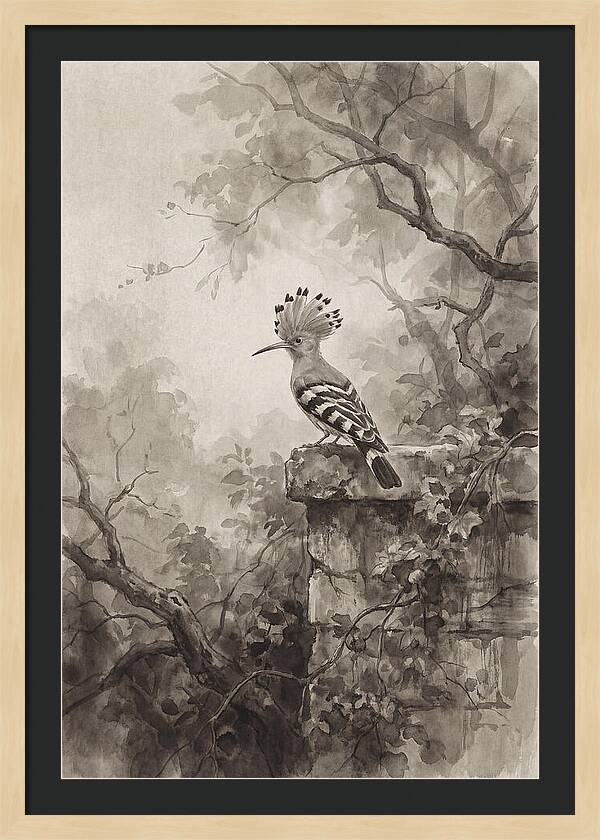 Hoopoe Bird In Serene Garden