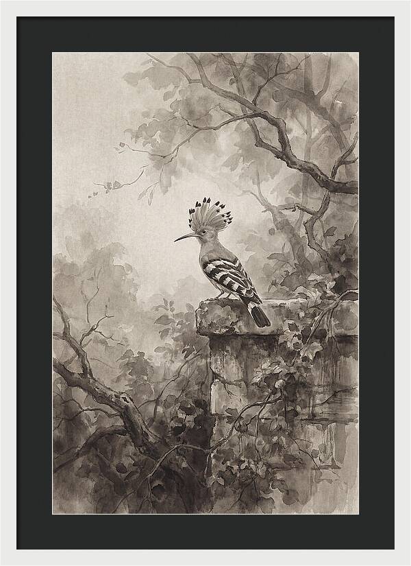 Hoopoe Bird In Serene Garden
