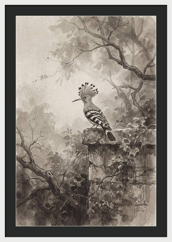 Hoopoe Bird In Serene Garden