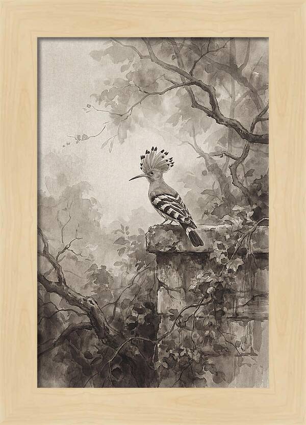 Hoopoe Bird In Serene Garden