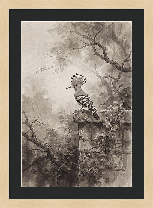 Hoopoe Bird In Serene Garden