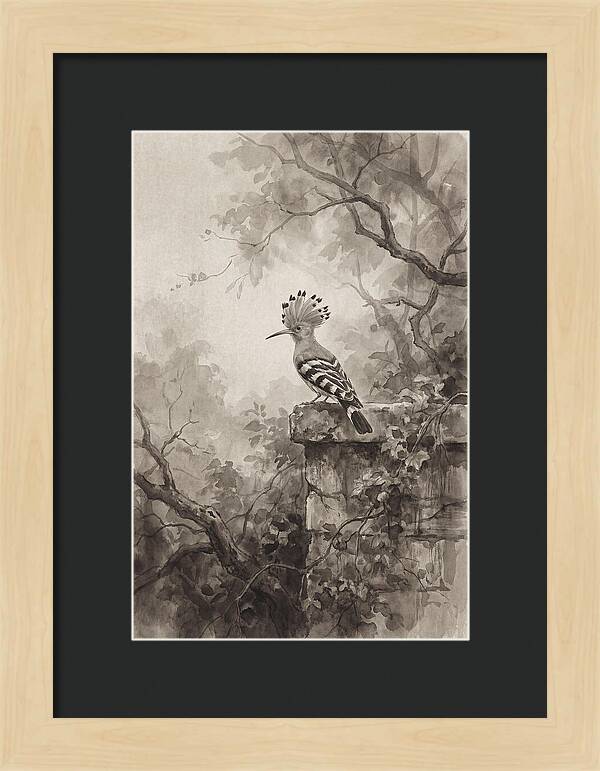 Hoopoe Bird In Serene Garden