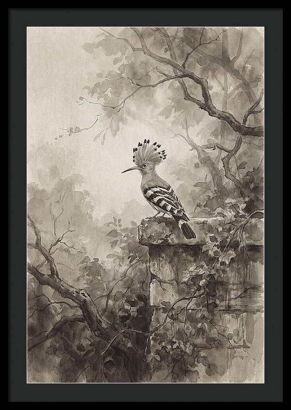 Hoopoe Bird In Serene Garden