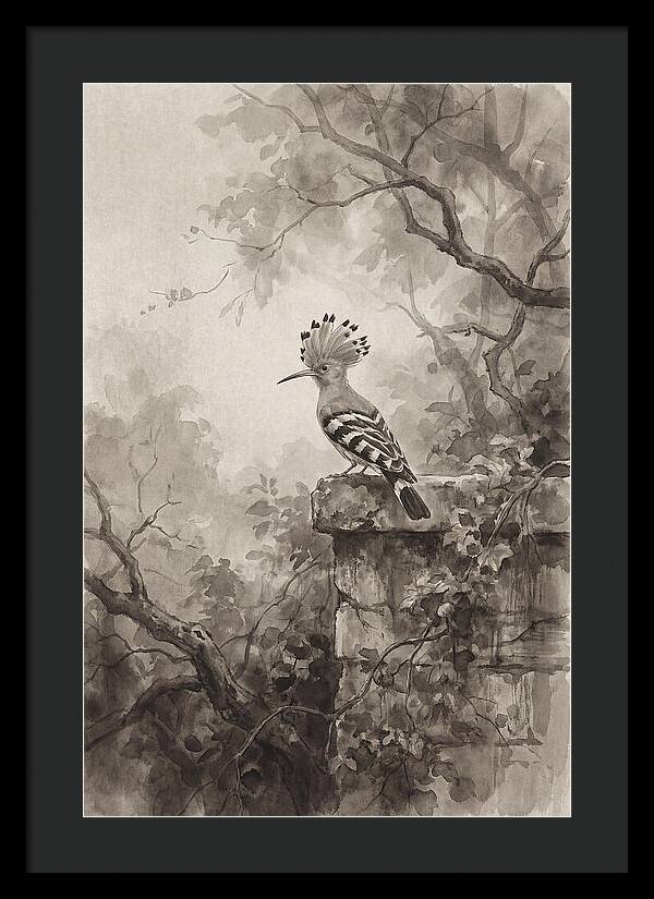 Hoopoe Bird In Serene Garden