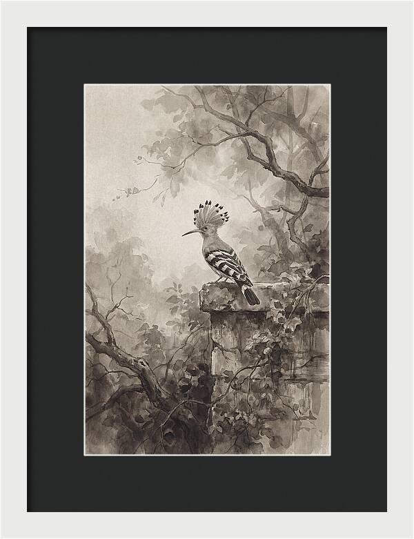 Hoopoe Bird In Serene Garden