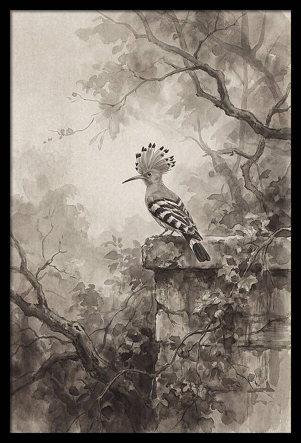 Hoopoe Bird In Serene Garden