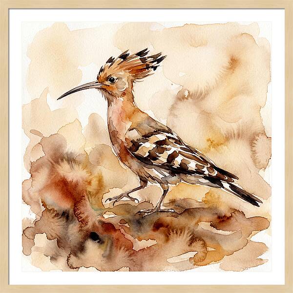 Hoopoe In Watercolor