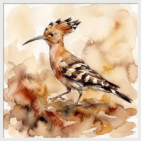 Hoopoe In Watercolor